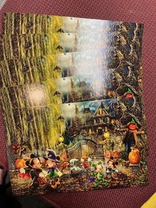 Thomas Kinkade Studio Halloween fun Mickey and Minnie Disney - Picture 1 of 1