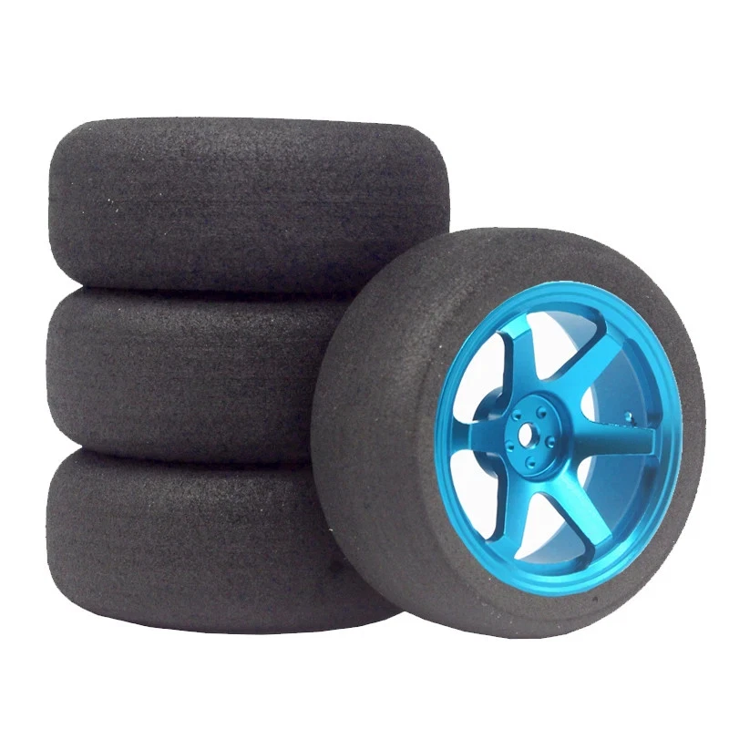 Neumáticos esponja escala 1/10 y llantas para coche de carretera RC Tamiya Kyosho HSP HPI Foto 1 de 4