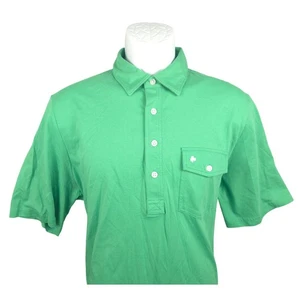 Criquet Men's Green Short Sleeve Golf Polo Shirt Size L Pima Cotton Shamrock - Picture 1 of 7