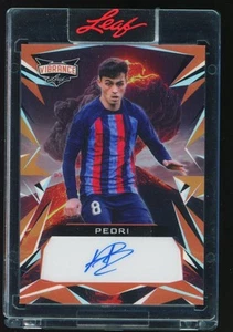 2023 Leaf Vibrance #BA-P1 Pedri Shimmer Orange #/6 - Picture 1 of 2