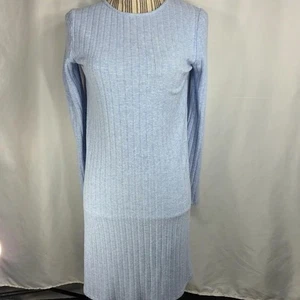 Style & Co Pulloverkleid blau weit gerippt Langarm voller Saum Größe M - Bild 1 von 10