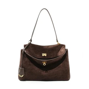 Bolso de Mano Otoño Invierno Para Mujer Cuero Gamuza Genuino Lujo Gran Capacidad - Imagen 1 de 10