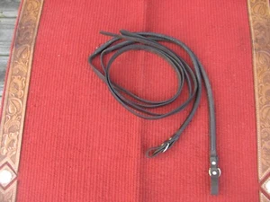 WESTERN LEATHER WEIGHTED SPLIT REINS FOR HEADSTALL/BRIDLE with BUCKLE ENDS - Picture 1 of 8