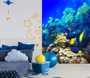 3D Yellow Coral I6094 Wallpaper Mural Self-adhesive Removable Sticker Erin - Picture 1 of 11