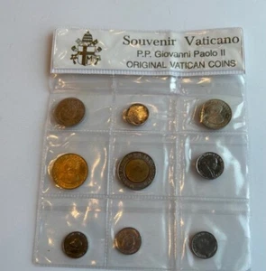 Vatican 9 Coin Souvenir Set Pope John Paul Giovanni Paolo II - Picture 1 of 3