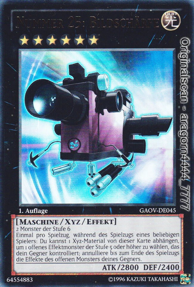 YU-GI-OH, NUMMER 25: BILDSCHÄRFE, UR, GAOV-DE045, 1. Auflage, TOP - Bild 1 von 1