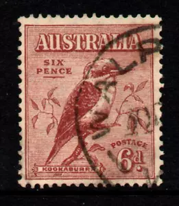 USED " WILDLIFE - KOOKABURRA " AUSTRALIA 1932 - Picture 1 of 2