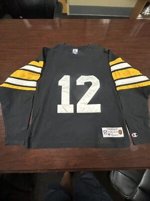 复古毛圈 Bradshaw 球衣毛衣冠军中号匹兹堡钢人队 — 第 1/4 张图片