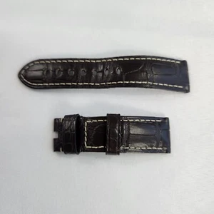 Authentic Officine Panerai 22mm Brown Alligator Watch Strap Band Tang OEM CBK - Picture 1 of 8