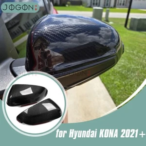 Real Carbon Fiber Side Wing Mirror Caps Cover Trim For Hyundai Kona N 2021-2023 - Bild 1 von 14