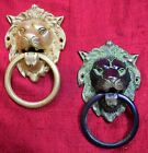 Brass Lion Door Knocker Set Of 02 door Knockers Puma Face door Bell Anneau RU86