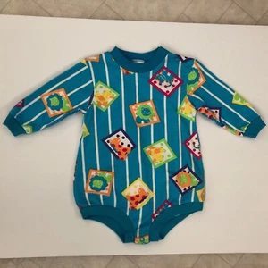 VTG Kaleidoscope by Oneita Infant L/Sleeve Romper (12M) NWOT - Picture 1 of 3