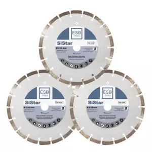 3 x 230 Diamanttrennscheibe Diamantscheibe Beton Trennscheibe 10 mm Segmenthöhe - Bild 1 von 1