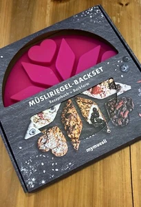🍪 Silikonbackform Müsliriegel Backset TOP von mymuesli mit Rezeptbuch - Bild 1 von 4