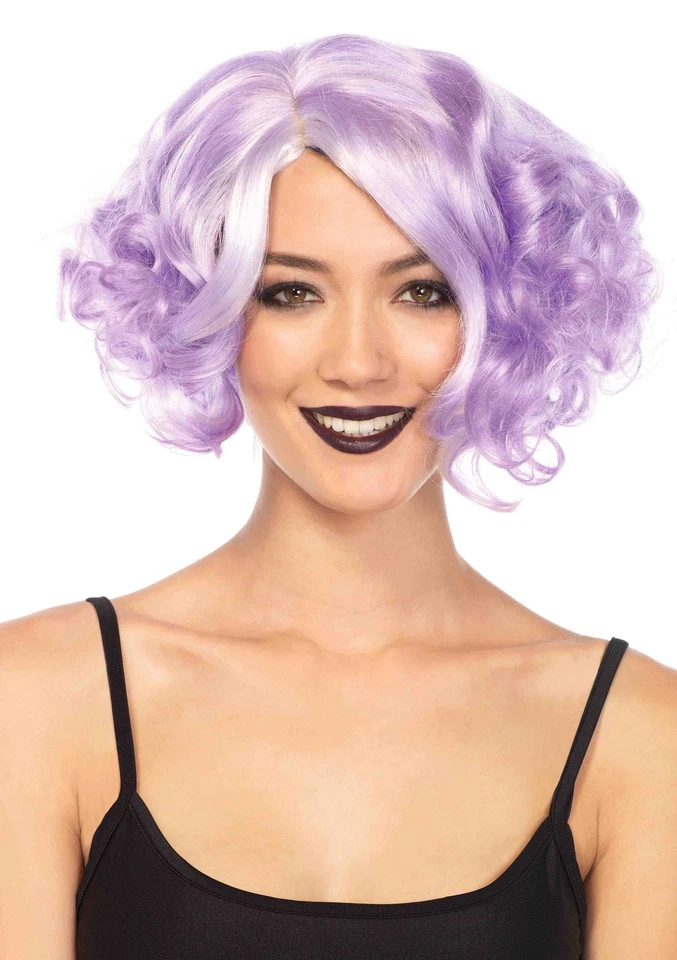 Leg Avenue A2780 Curly Bob Wig Lavender - Image 1 of 1