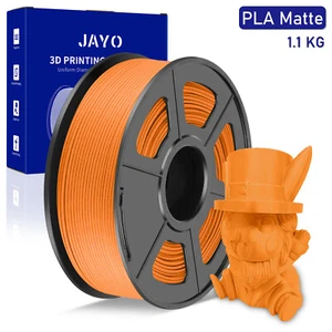 JAYO 1.1KG PLA Matte Orange 1.75mm Filament 3D Non-glossy Neatly Wound Smooth - Picture 1 of 7