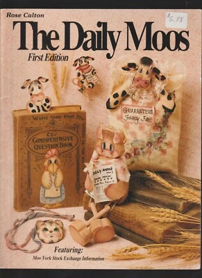 THE DAILY MOOS Wood Fabric Craft Pattern Painting Instruction Book Country - Image 1 of 4