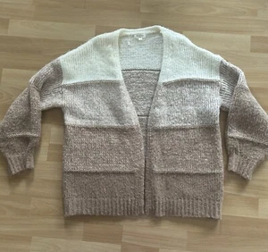 Cardigan Wolle Wollcardigan Strickjacke beige S/M - Bild 1 von 3
