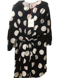 Carolina Herrera Dotted Knotted Bow Shirt Dress NWT - Picture 1 of 10