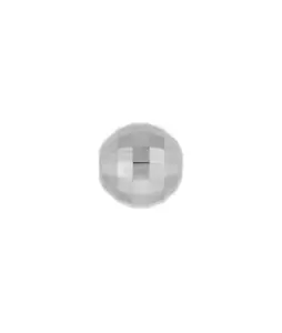8mm 14K White Gold Mirror Faceted Beveled Diamond Cut Round Stringing Bead USA - Picture 1 of 3