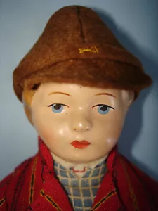 Vintage Martta Pekka Junge Stoff & Compo Kultur Ethno Puppe Finnland ab 1930 - Bild 1 von 9