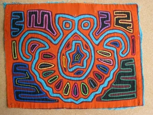 Kuna Native Hand-Stitch Panama Mola E1139L  Halloween BOO ! - Picture 1 of 3