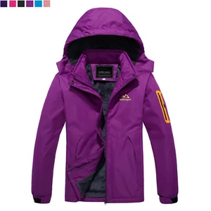 Women's Winter Fleece Lined Jacket Mountain Skiing Snow Outdoor Hiking Work Coat - Picture 1 of 60