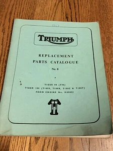 Catálogo de piezas de repuesto Triumph 1967 #8 T90, T100S, T100R, T100C, 85 páginas - Imagen 1 de 9