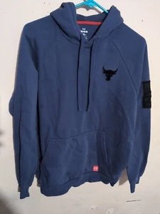 Under Armour Project Rock Veterans Day Pullover Hoodie Men’s Size Medium Blue - Picture 1 of 10