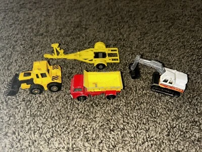 Lote Matchbox Construcción Grúa Bulldozer Remolque Camión Volquete De Colección Lesney Inglaterra Foto 1 de 4