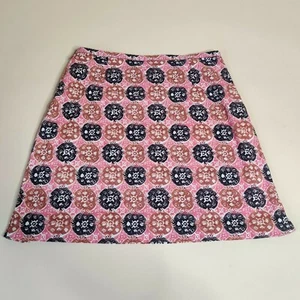 Vintage Pink Black Stefanel Mini Skirt Size 12 Italy Barbie Circle Retro Cotton - Picture 1 of 7