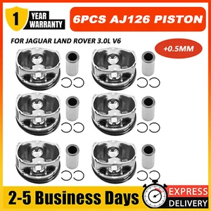 FOR Jaguar Land Rover Oversized +0.50mm Piston With Rings 6PCS AJ126 3.0L V6 S/C - Bild 1 von 15