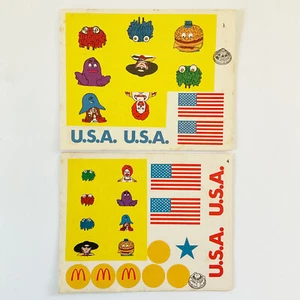 McDonalds Happy Meal Aufkleber Raumschiff Nummer 1 und Nummer 4 von 1981 - Bild 1 von 7