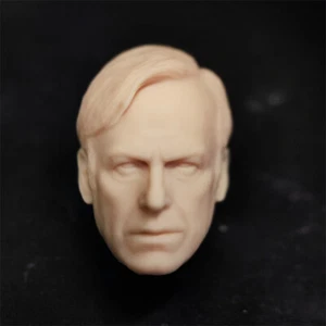 1/18 Scale Better Call Saul Jimmy McGill Head Sculpt Unpainted Fit 3.75" Figure - Picture 1 of 3