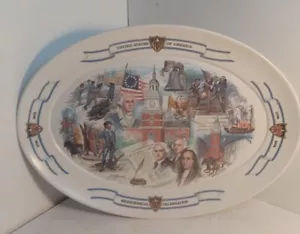 Vintage Brookpark Gedenk-Zweihundertjahrfeier Melamin Servierplatte 4. Juli - Bild 1 von 9