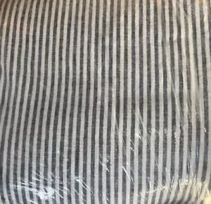 Pottery Barn Wheaton gestreifter Leinen Baumwolle Bettbezug Full Queen grau - Bild 1 von 1