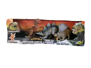 Kid Galaxy Poseable Dinosaur 3 Pack - Picture 1 of 1
