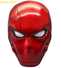 Red Hood Cosplay Batman Robin Helmet Mask Resin Red Halloween Prop Accessories  