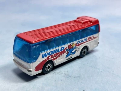 1995 MATCHBOX IKARUS COACH WORLD CUP TOUR WHITE 1:140 DIECAST 3" BUS W/ RED BLUE - Image 1 of 2