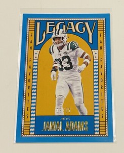 2019 PANINI LEGACY FOOTBALL JAMAL ADAMS FAN FAVORITES INDIGO  /25 JETS SSP SP