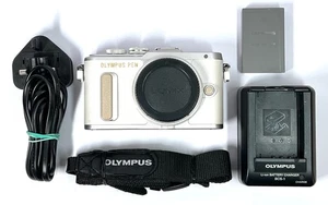 Olympus PEN E-PL8 Camera - White (Body Only) + LoweproBag #5894 - Picture 1 of 12