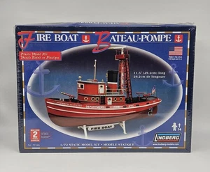 Lindberg Bateau-Pompe Barco de Bomberos Modelo Estático Kit 77226 Escala 1/72 Nuevo Precintado - Imagen 1 de 4