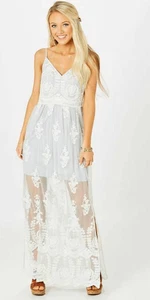 Altar'd State Maxikleid weiß Spitze Netz - Bild 1 von 6