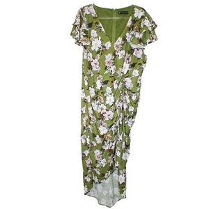 Fashion To Figure grün Blumen Flatterärmel Midikleid Damen Plus 2/16/XXL - Bild 1 von 13