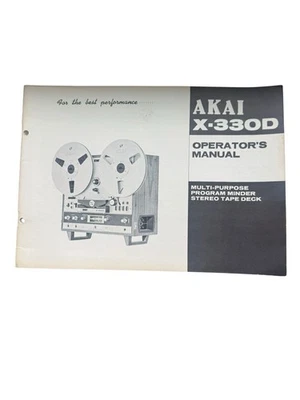Oringial Akai X-330D Tape Deck Operator's Manual & Schematic Diagram - Image 1 of 4