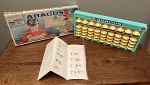 Vintage 1960’s Tutor Abacus Japan 9 Rod Soroban Toy Box Manual Nichigan’s - Bild 1 von 13