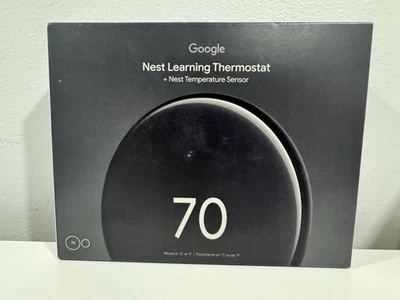 Google Nest Learning Thermostat (4th gen) + Nest Temperature Sensor (2nd gen)   - Image 1 of 4