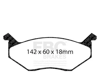 Front Brake Pad Set For 1975, 1978-1983 Chrysler Cordoba 1979 1980 1981 NC337SN - Image 1 of 4