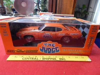 NIB Ertl 1969 Pontiac GTO The Judge -Arnie "The Farmer" Beswick 1/18 Diecast - Image 1 of 4