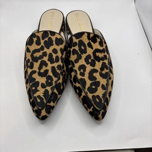 Cole Haan Womens 8B Loafer Mule Slip On Leopard Piper Calf Hair Shoes W16925 - Picture 1 of 6